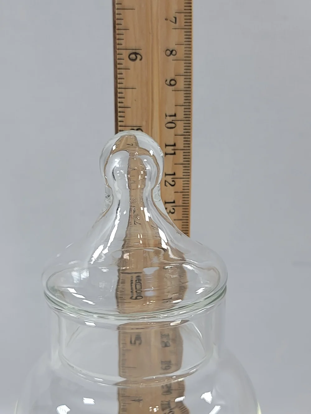 Vintage Footed Clear Glass Apothecary Jar 8